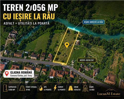 Zona de munte, cu iesire directa la râu