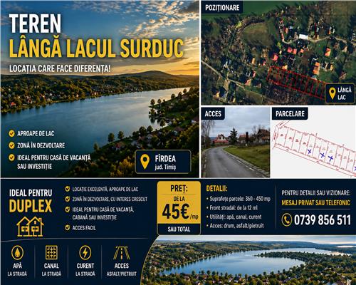 Teren  Zonă Case de Vacanță | Lacul Surduc
