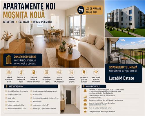 APARTAMENTE NOI PREMIUM  INCALZIRE IN PARDOSEALA  LOC PARCARE INCLUS