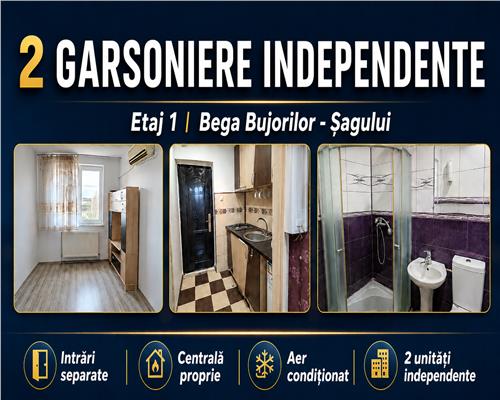 Investitie sigura , 2 garsoniere independente ,Etaj 1  langa Bega Bujorilor Sagului