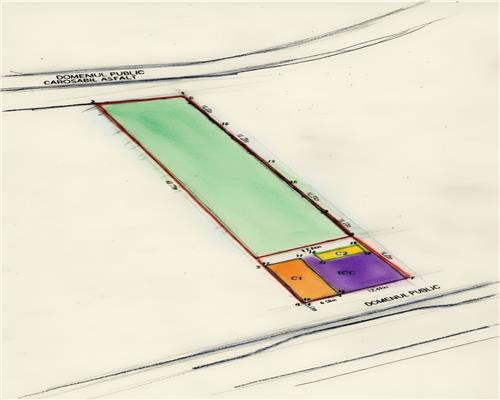 Casa veche, teren 1300mp, 2 fronturi, strazi asfaltate